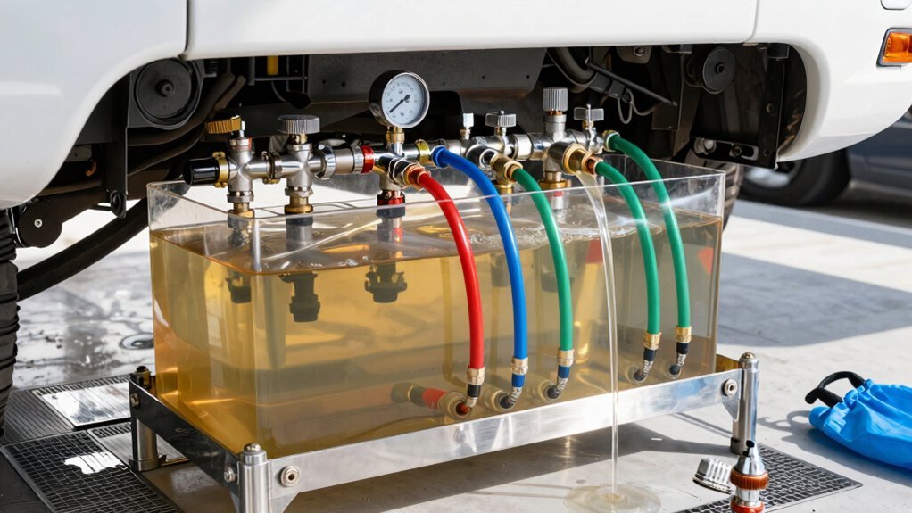 bleach flush through outlets