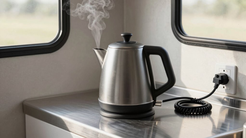 compact dual voltage fast kettle