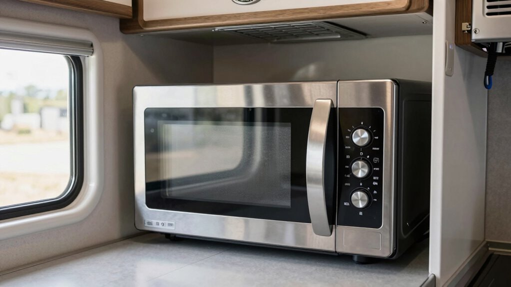 compact inverter microwave wipe clean