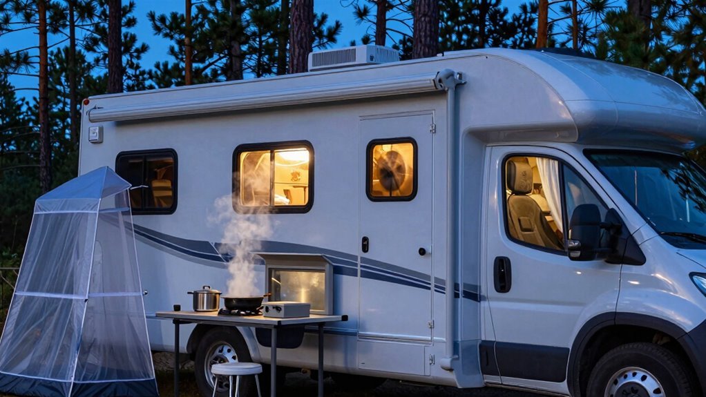 cook and shower outside