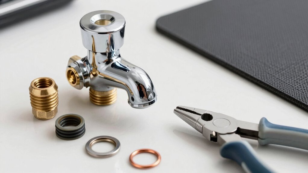 disassemble faucet disconnect lines