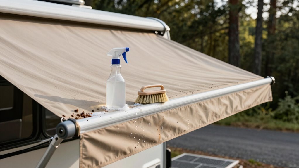dry brush extend clean awning