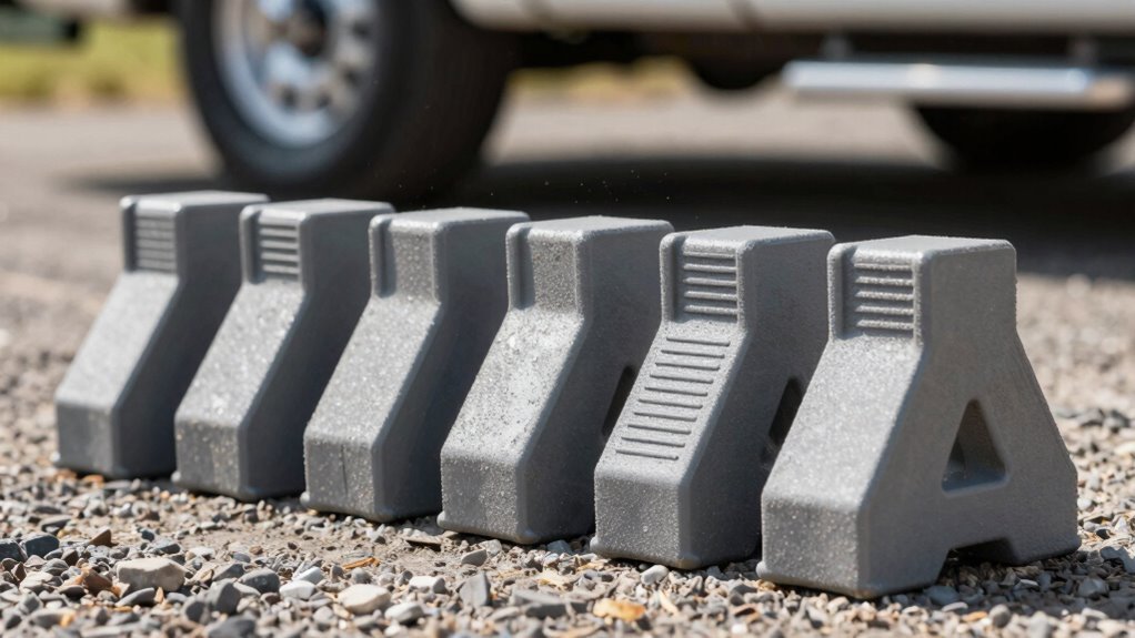 five rv leveling blocks