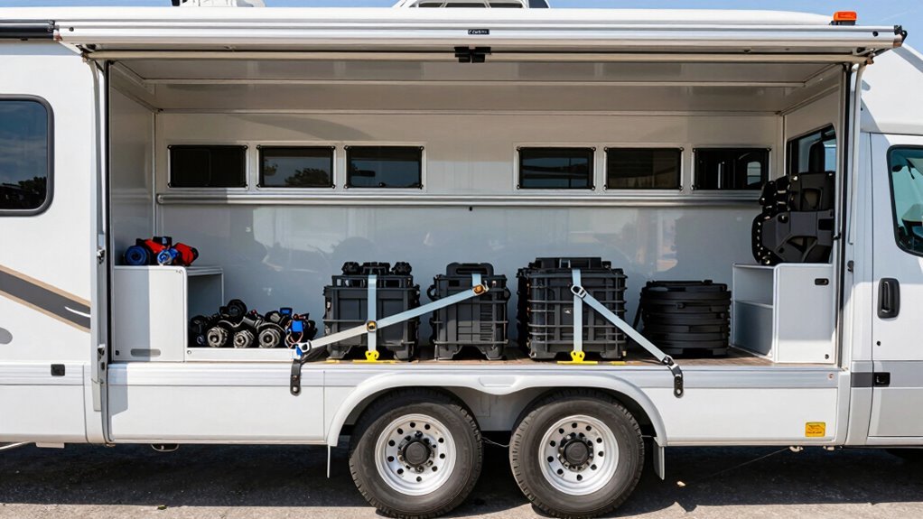 heavy items near axles