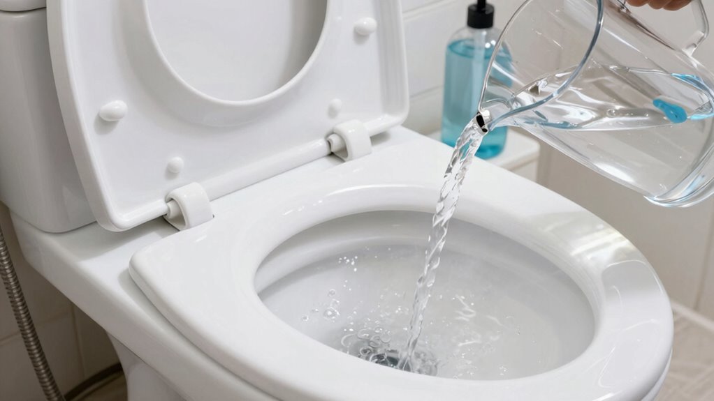 hot water dish soap flush