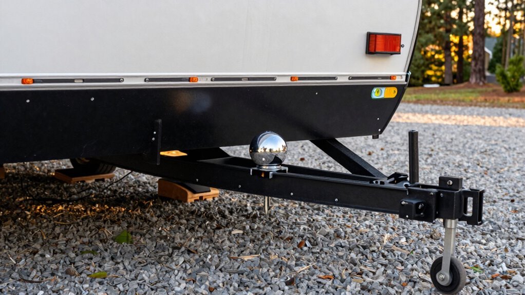 level blocks tongue jack stabilizers