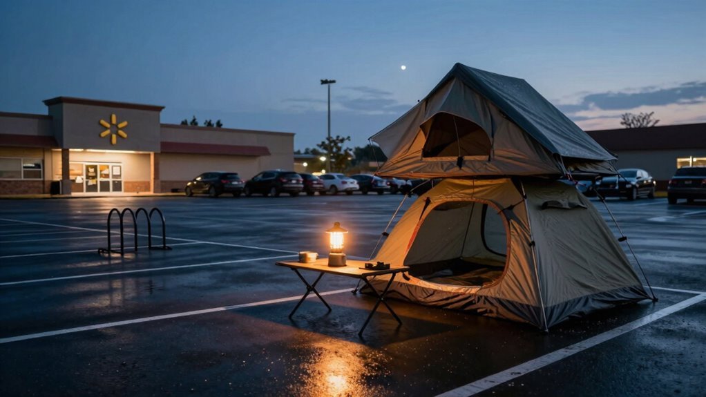 overnight camping at walmart