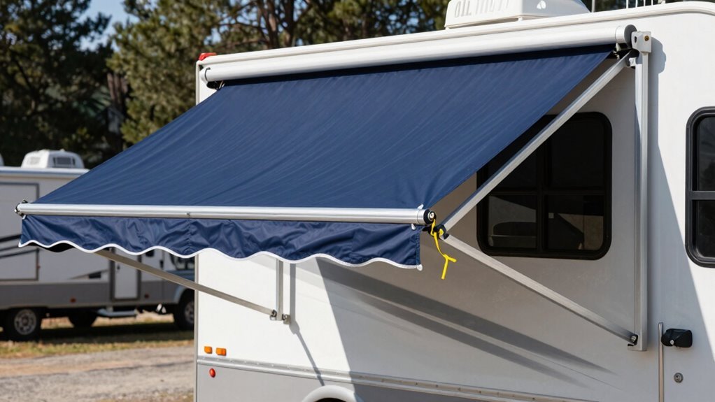 retract in gusty winds