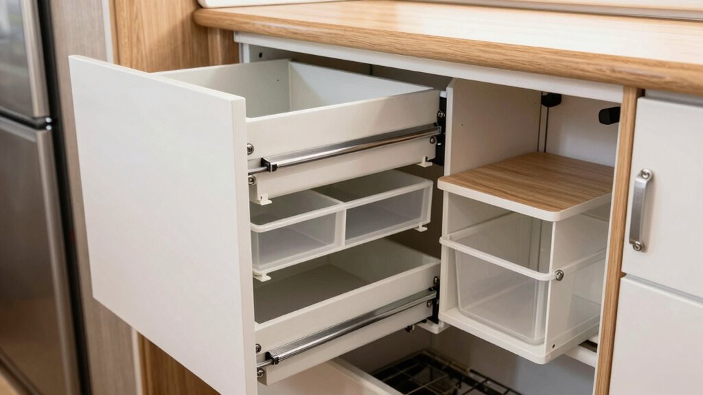 rv cabinet organization solutions
