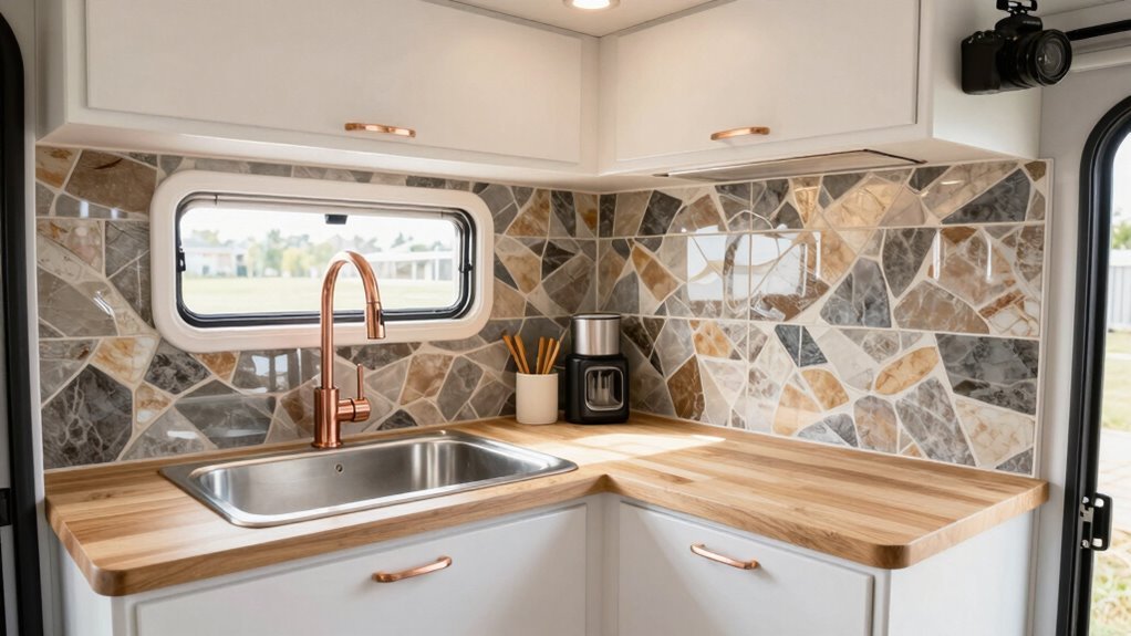 rv peel and stick backsplash installation