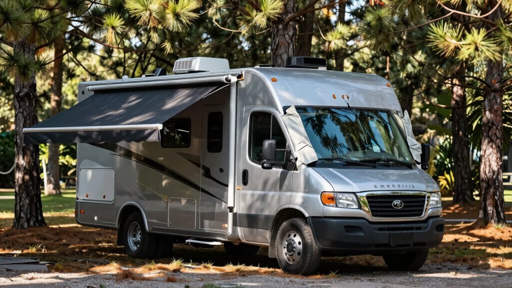 shade keeps rv cooler