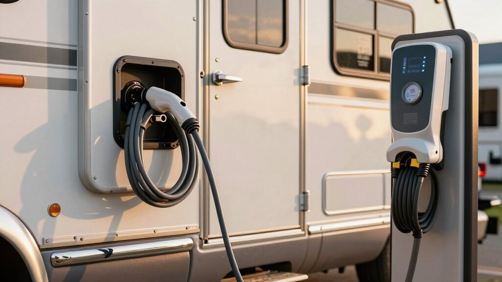 shore solar alternator charging