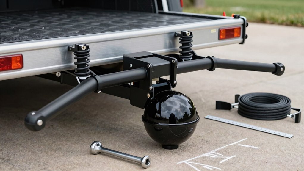 weight distribution hitch setup